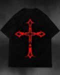 OversizedBlackT-shirtformenStreetwearTattooinspired3