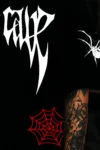 tattooinspiredoversizedblackt-shirtstreetwearthecaveapparelwebofdoom4